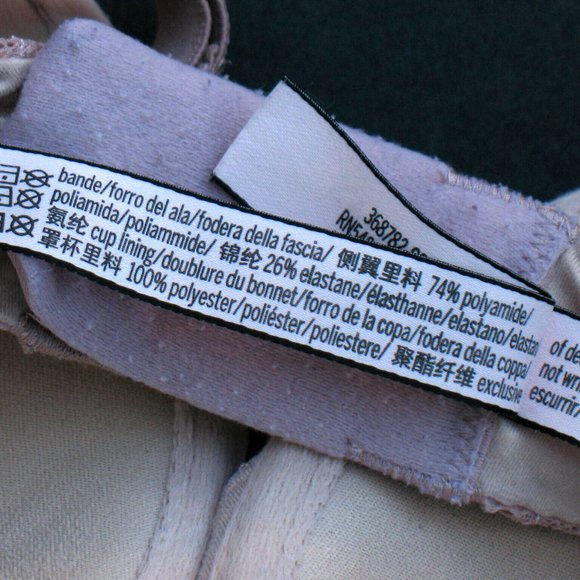 Victoria's Secret Body By Victoria Perfect Shape Underwire Padded Tan Sz 32DDD - Picture 6 of 6